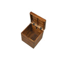 Emilia 17.75-Inch Dark Brown Storage Cube Chest