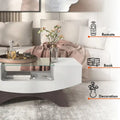 Angelic Contemporary Storage Coffee Table with Glass Insert by Furniture of America