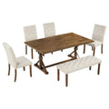 6-Piece Rustic Farmhouse Dining Set