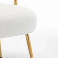 SEYNAR Contemporary Glam Upholstered Open-Back Accent Chair with Gold Legs
