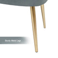 Adeco Velvet Footrest Bench with Metal Legs - Stylish Bed End Stool and Dressing Chair