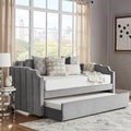 iNSPIRE Q Modern Chareau Glam Grey Velvet Daybed