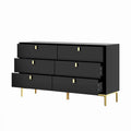 Mid-Century 6-Drawer Storage Dresser Chest Sideboard
