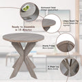 COZAYH Set of 2 Rustic Farmhouse End Tables with Storage Shelf - Vintage Grey French Country Accent Side Tables