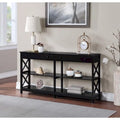 Oxford 60-Inch Console Table with Shelves and 2 Drawers by Convenience Concepts
