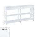 Oxford 60-Inch Console Table with Shelves and 2 Drawers by Convenience Concepts