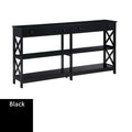 Oxford 60-Inch Console Table with Shelves and 2 Drawers by Convenience Concepts