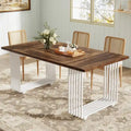 Contemporary 70.8-Inch White Dining Table for 6-8 Guests