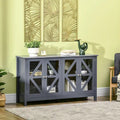 HOMCOM Kitchen Sideboard Buffet Cabinet with Adjustable Shelves for Versatile Storage