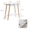 Leick Home Empiria Wooden Console Table with Drawer and Metal Frame
