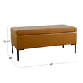 HomePop Metal-Leg Storage Bench