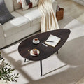 Unique Oval Coffee Table for Small Spaces - Dimensions: 22.2D x 42.5W x 17.1H