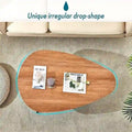 Unique Oval Coffee Table for Small Spaces - Dimensions: 22.2D x 42.5W x 17.1H