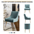 SEYNAR Set of 6 Modern Glam Boucle Velvet Dining or Vanity Chairs with Rear Handle