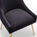 SEYNAR Set of 6 Modern Glam Boucle Velvet Dining or Vanity Chairs with Rear Handle