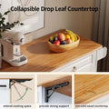 Solid Wood Top Kitchen Island Cart with Locking Wheels
