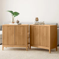 Jasper Contemporary Sideboard - Kitchen Storage Cabinet with Elegant Fluted Doors