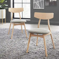 Set of 2 Cadiz Dining Chairs in Solid Beechwood by Simple Living