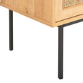 2-Door Rattan Storage Cabinet with Sideboard Design