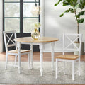 Set of 2 Solid Wood Crossback Dining Chairs by Simple Living