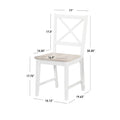 Set of 2 Solid Wood Crossback Dining Chairs by Simple Living