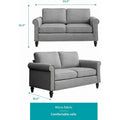 Mixoy Contemporary Loveseat Sofa