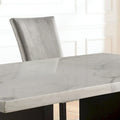 Transitional Light Grey 7-Piece Marble Top Dining Set - Cots Collection by Furniture of America