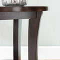 Leick Home Round Side Table Featuring a Convenient Shelf
