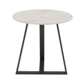 iNSPIRE Q Modern Jurmala Glossy Sintered Stone Tables with Grey Metal Base