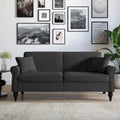 Upholstered Loveseat with Rolled Arms and 73 Nailhead Trim