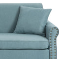 Upholstered Loveseat with Rolled Arms and 73 Nailhead Trim