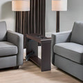 Compact Charging Side Table - Nightstand with Storage, Dual Power Outlets & USB Ports