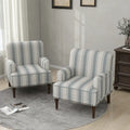 Contemporary Striped Armchairs