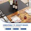 Moasis Farmhouse Rectangular Dining Table in Wood and Metal - Seats 6 to 8