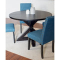Roundhill Furniture Mytzi 5-Piece Dining Set: Cross-Buck Table with 4 Elegant Chairs