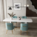 SEYNAR Set of 4 Modern Glam Boucle Velvet Dining or Vanity Chairs with Rear Handle