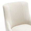 SEYNAR Set of 4 Modern Glam Boucle Velvet Dining or Vanity Chairs with Rear Handle
