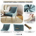 SEYNAR Set of 4 Modern Glam Boucle Velvet Dining or Vanity Chairs with Rear Handle