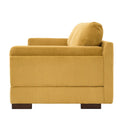 Contemporary 90-Inch Deep Seat Corduroy Loveseat