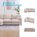 Mixoy Contemporary Minimalist Curved L-Shaped Sectional Sofa with Chaise - Luxurious Upholstered Design, Dimensions: 41.3in x 89in x 31.8in