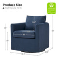 Erkenbald Contemporary 360-Degree Swivel Chair with Removable Slipcover by HULALA HOME