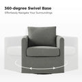 Erkenbald Contemporary 360-Degree Swivel Chair with Removable Slipcover by HULALA HOME