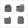 Erkenbald Contemporary 360-Degree Swivel Chair with Removable Slipcover by HULALA HOME