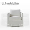 Erkenbald Contemporary 360-Degree Swivel Chair with Removable Slipcover by HULALA HOME