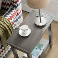 Leick Home Rustic Slate Side Table Featuring USB-C Charging Port