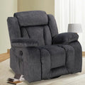 Upholstered Recliner with Rocking and Swiveling Features