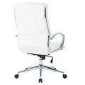 Executive High-Back Faux Leather Chair with Chrome Base and Detachable Sleeves