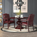 Boss Vinyl Guest Chair with Button-Tufted Design and Antique Brass Nailhead Accents