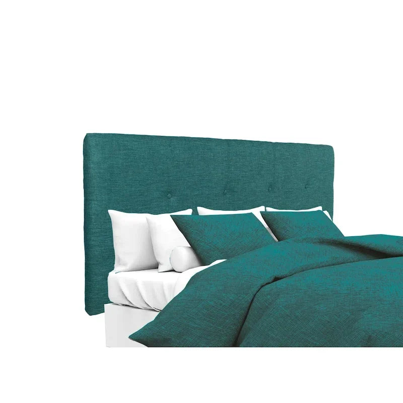 MJL Furniture Ali Key Largo Teal Upholstered Headboard with Button Tufting