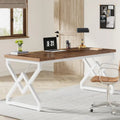 Executive Desk – Large Modern Office Workstation with Thick Wood Top
